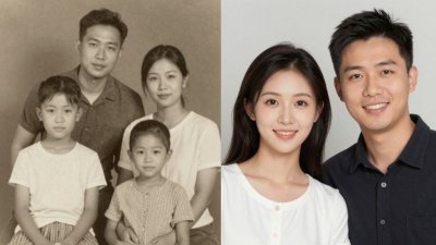 Fotos antiguas restauradas con aplicaciones de mejora de calidad.