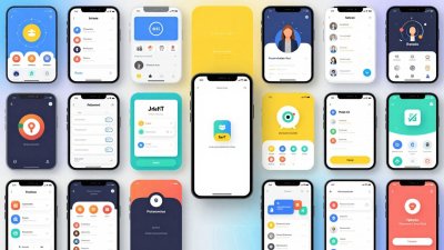 Telas de aplicativos inovadores em smartphones modernos.