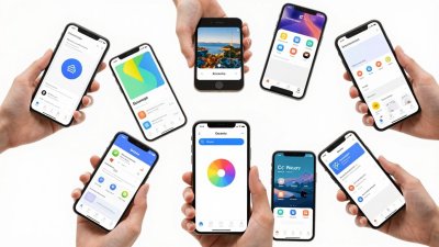 Usuários surpresos com aplicativos inovadores em seus celulares.